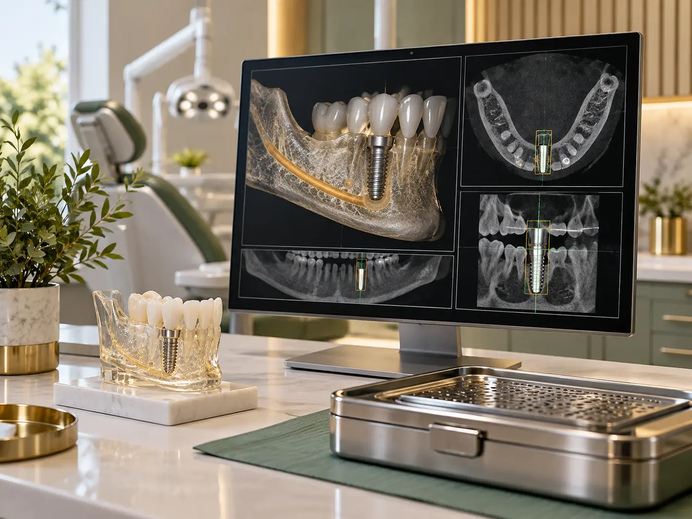 Planejamento digital de uma possível nova cirurgia de implante